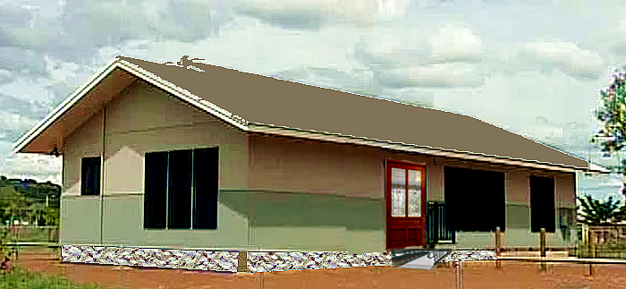 aboriginal housing with access ramp and verandahs